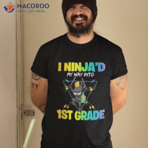 first day of school ninja boys kids back to school 1st grade shirt tshirt 2