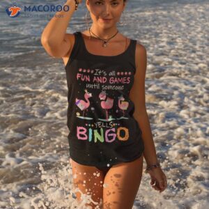 flamingo bingo funny shirt tank top