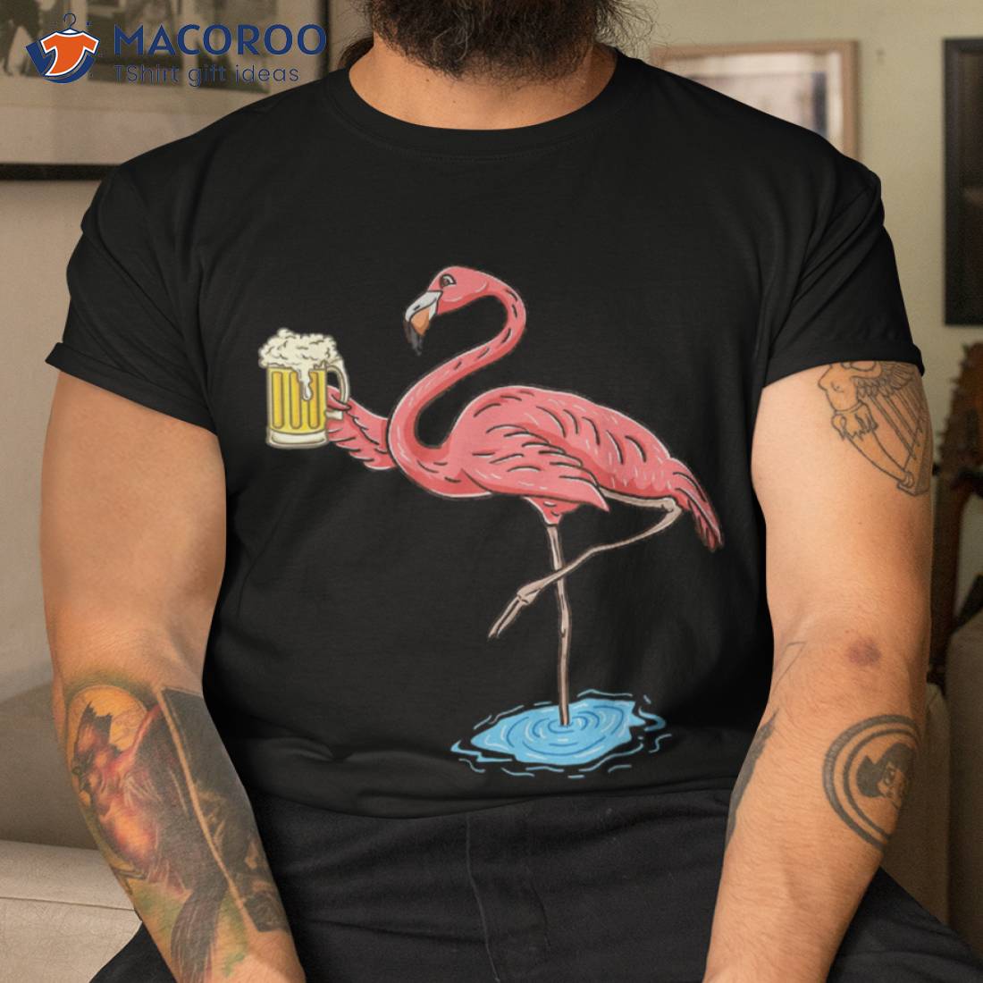 Flamingo Drinking Beer Shirt Flamingo Drinking Beer Shirt