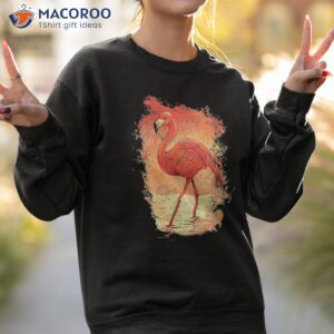 Flamingo Retro Sunset Bird Birder Zoo Animal Lover Cute Shirt 3 flamingo retro sunset bird birder zoo animal lover cute shirt sweatshirt 2