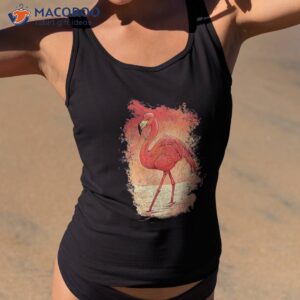 Flamingo Retro Sunset Bird Birder Zoo Animal Lover Cute Shirt