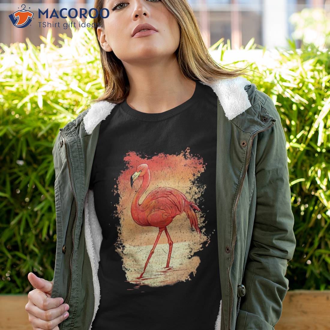 Flamingo Retro Sunset Bird Birder Zoo Animal Lover Cute Shirt Flamingo Retro Sunset Bird Birder Zoo Animal Lover Cute Shirt