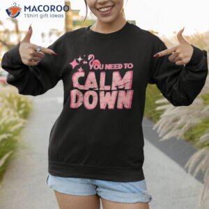 flamingo you need to calm down pride future lgbtq shirt sweatshirt