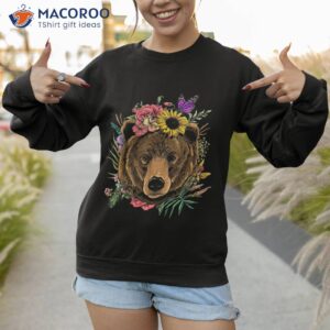 floral bear spring nature lovers shirt sweatshirt