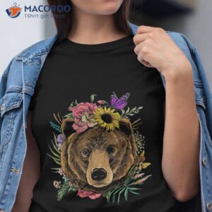 floral bear spring nature lovers shirt tshirt