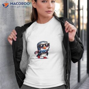 fourth of july penguin with american flag and cool shades t shirt tshirt 3