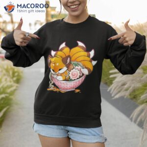 fox ra japanese noodles cute kawaii anime gifts girl teen shirt sweatshirt