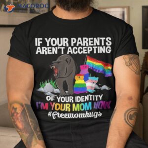 free mom hugs proud mama bear lgbt gay pride lgbtq parade shirt tshirt