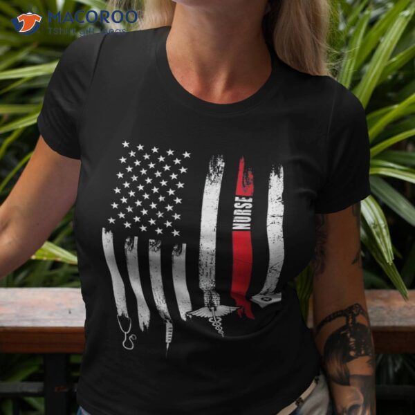 Funny American Flag Nurse Day Gift Idea Shirt