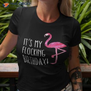 funny birthday pink watercolor flamingo tee shirt tshirt 3