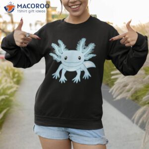 funny blue kawaii axolotl anime shirt sweatshirt 1