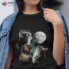 Funny Cat, Cats Meowling At Moon, Cat Owner, Lover, Shirt