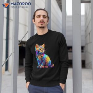 funny cat lovers colorful graphic design shirt sweatshirt 1 1