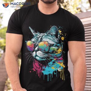 funny cat lovers colorful graphic design shirt tshirt