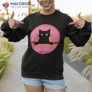 funny cat shirt shirt for girl boy black sweatshirt 1