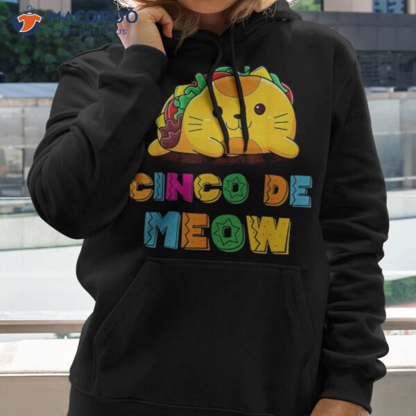 Funny Cinco De Mayo Meow Cat Mexican Fiesta Party Guitar Shirt