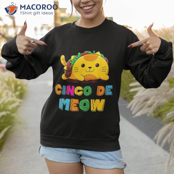 Funny Cinco De Mayo Meow Cat Mexican Fiesta Party Guitar Shirt