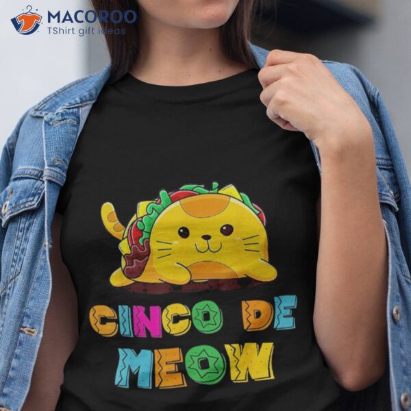 Funny Cinco De Mayo Meow Cat Mexican Fiesta Party Guitar Shirt