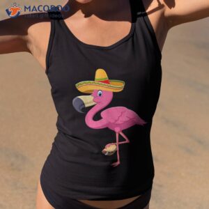 funny cute cinco de mayo flamingo taco sombrero mexican shirt tank top 2