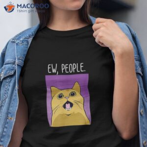 funny ew people cat shirt vintage lover black tshirt