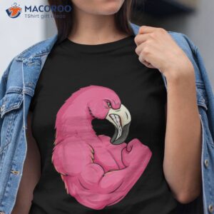 Funny Flamingo Weightlifting Bodybuilder Muscle Fitness Shirt