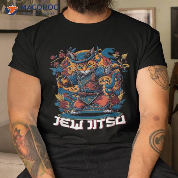 Funny I Know Jew Jitsu Cat Martial Arts Shirt