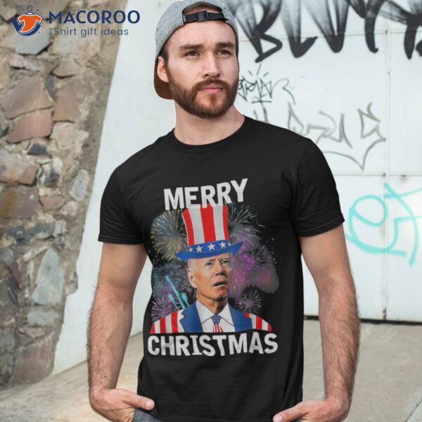 Funny Joe Biden 4th Of July Merry Christmas Shirt