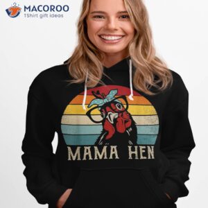 Funny Mama Hen Shirt Vintage Retro Chicken Mom Mother