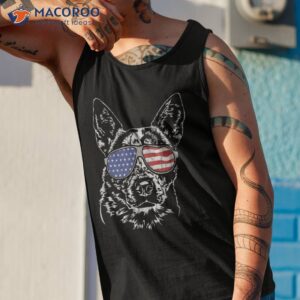 funny proud cattle dog heeler american flag shirt tee gift tank top 1