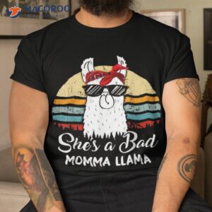 Funny Shirt She’s A Bad Momma Llama Tshirt Mama Gift