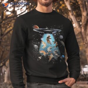 galaxy cat cat ufo funny graphic owner shirt sweatshirt