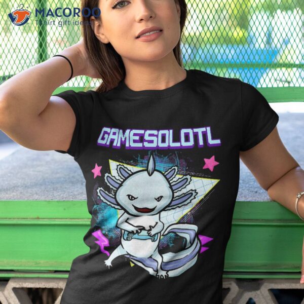 Gamesolotl Axolotl Video Gamer Novelty Salamander Art Shirt