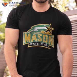 george mason university patriots distressed primary logo shirt tshirt