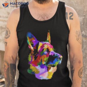 german shepherd pop art portrait for dog owners shirt tank top