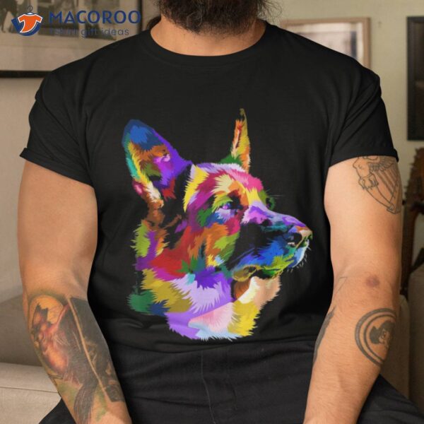 German Shepherd Pop Art Portrait For Dog Owners Shirt