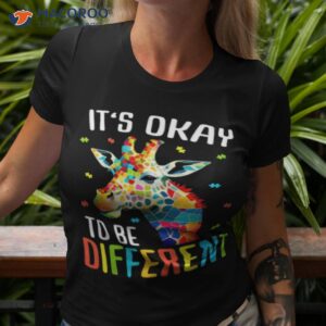 giraffe acceptance kids boys girls its ok to be different shirt tshirt 3