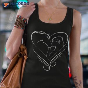 girl kissing horse heart horseback rider silhouette shirt tank top 4