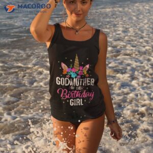 godmother of the birthday girl mother gift unicorn shirt tank top 3