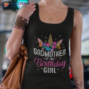 godmother of the birthday girl mother gift unicorn shirt tank top 4