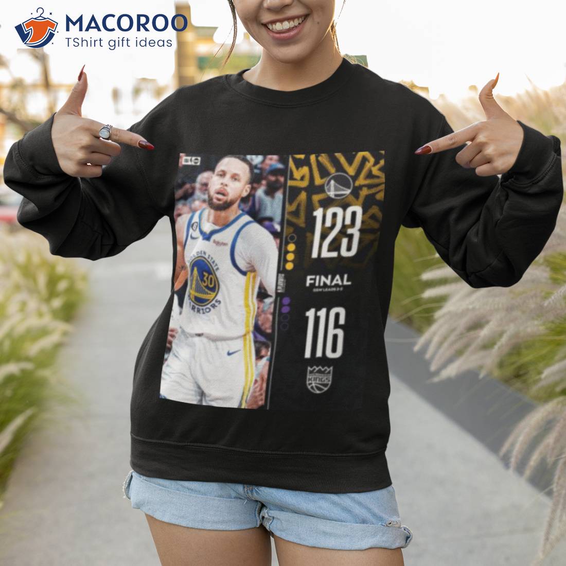 Golden State Warriors 123 – 116 Kings 2023 Nba Playoffs Matchup Final Score Shirt Golden State Warriors 123 – 116 Kings 2023 Nba Playoffs Matchup Final Score Shirt