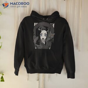 goth anime girl gothic tattoos black kitten cat lady kawaii shirt hoodie