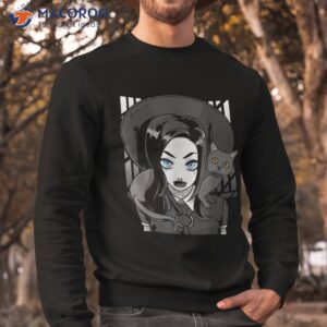 goth anime girl gothic tattoos black kitten cat lady kawaii shirt sweatshirt