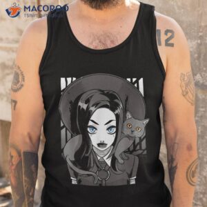 goth anime girl gothic tattoos black kitten cat lady kawaii shirt tank top