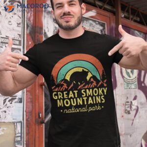 great smoky mountains national park retro sunset vintage shirt tshirt 1