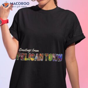 greetings from pelican town stardew valley retro postcard shirt tshirt 1