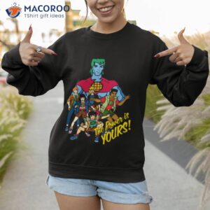 group graphic the power is yours captain planet shirt sweatshirt