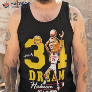 hakeem olajuwon caricatures houston signature shirt tank top 1