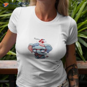 happy 4th of july elephant american flag design t shirt tshirt 3