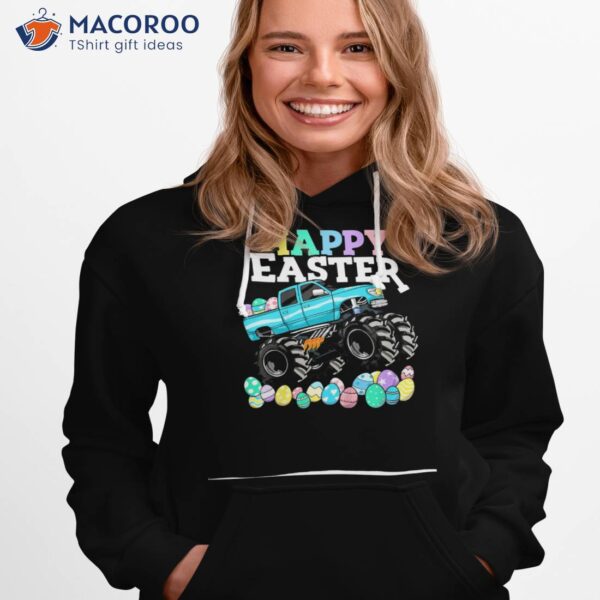 Happy Easter Monster Truck Easter Eggs Toddler Shirt