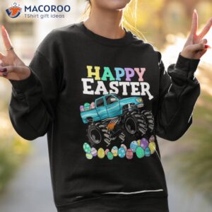 happy easter monster truck easter eggs toddler shirt sweatshirt 2